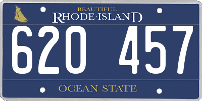 RI license plate 620457