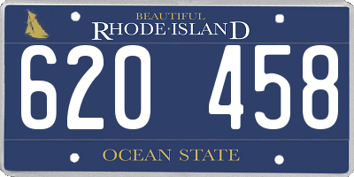 RI license plate 620458