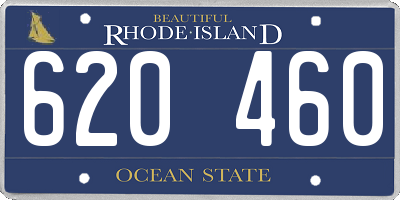 RI license plate 620460