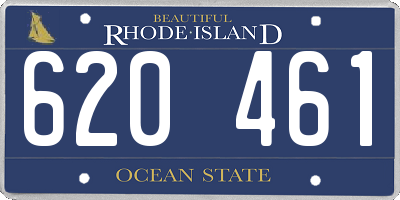 RI license plate 620461