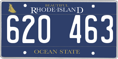 RI license plate 620463