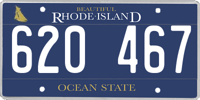 RI license plate 620467