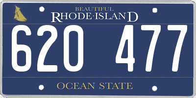 RI license plate 620477