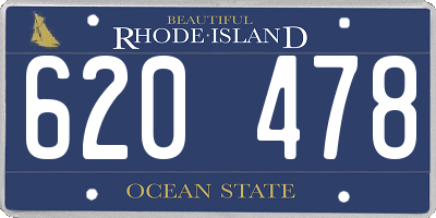 RI license plate 620478