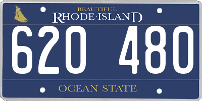RI license plate 620480