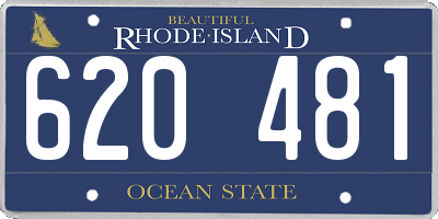 RI license plate 620481