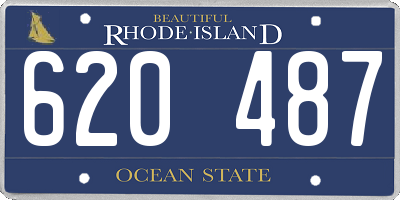 RI license plate 620487
