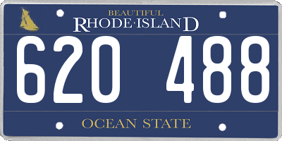 RI license plate 620488