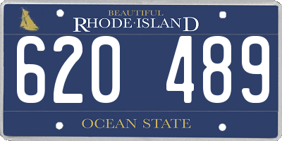 RI license plate 620489