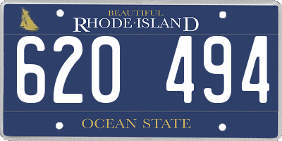 RI license plate 620494
