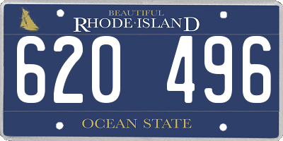 RI license plate 620496