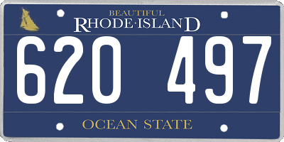 RI license plate 620497