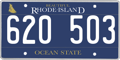 RI license plate 620503