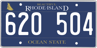 RI license plate 620504