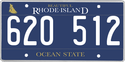 RI license plate 620512