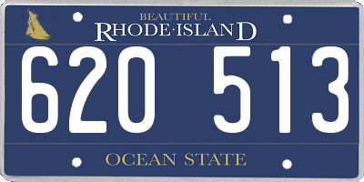 RI license plate 620513