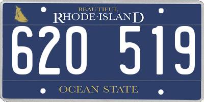 RI license plate 620519