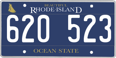 RI license plate 620523