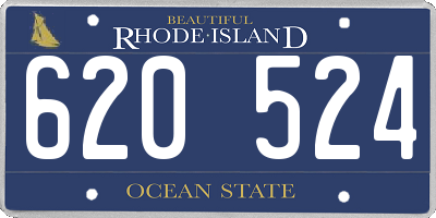 RI license plate 620524