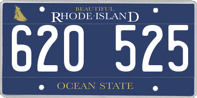 RI license plate 620525