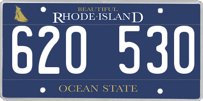 RI license plate 620530