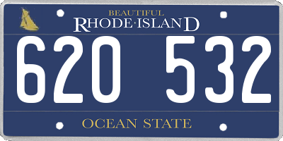 RI license plate 620532