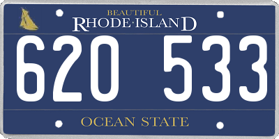 RI license plate 620533