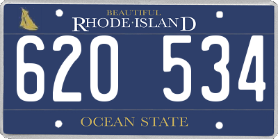 RI license plate 620534