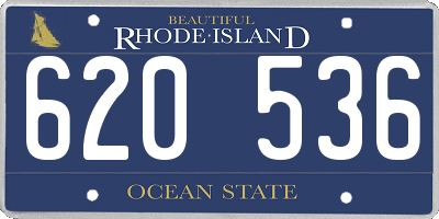 RI license plate 620536