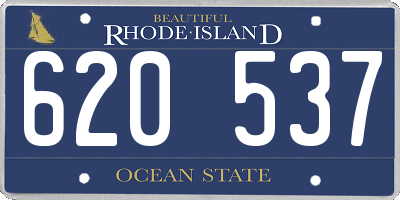 RI license plate 620537