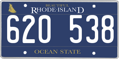 RI license plate 620538