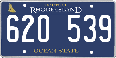 RI license plate 620539