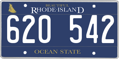 RI license plate 620542