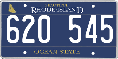 RI license plate 620545