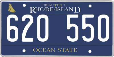RI license plate 620550