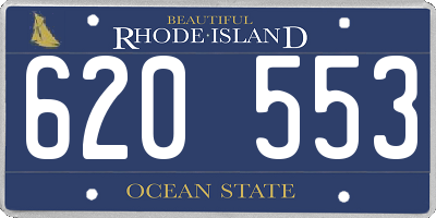 RI license plate 620553