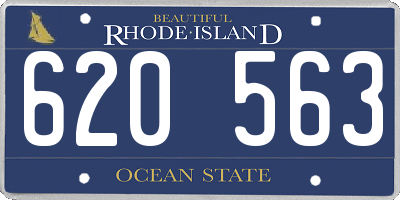 RI license plate 620563
