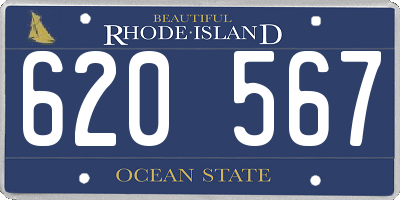 RI license plate 620567