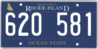 RI license plate 620581