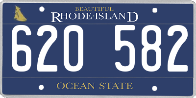 RI license plate 620582