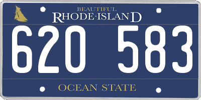 RI license plate 620583