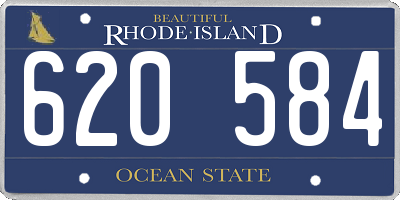 RI license plate 620584