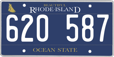 RI license plate 620587