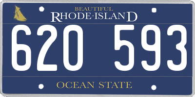 RI license plate 620593