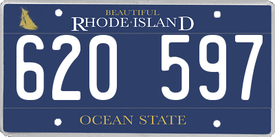 RI license plate 620597