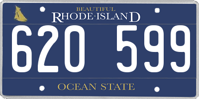 RI license plate 620599