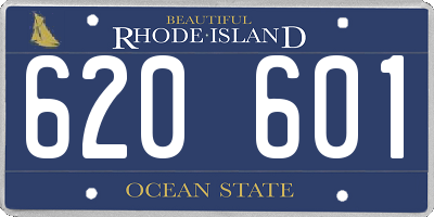 RI license plate 620601