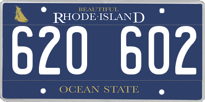 RI license plate 620602
