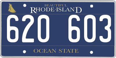 RI license plate 620603