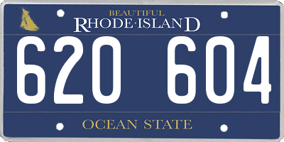 RI license plate 620604